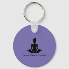 Yoga Pose Mindfulness Meditation Zitat Keyring Schlüsselanhänger