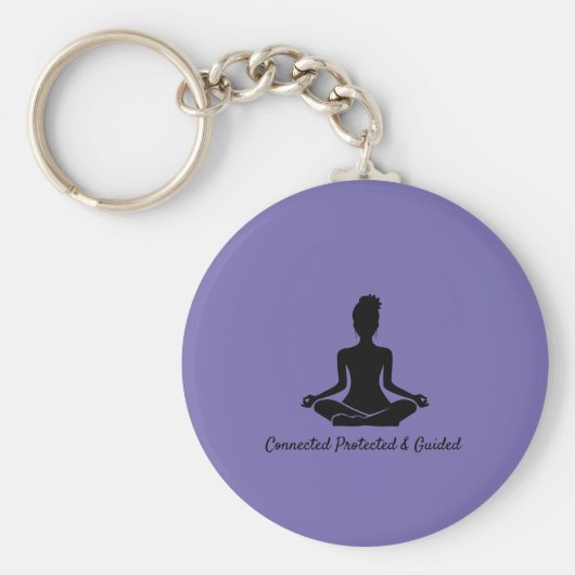 Yoga Pose Mindfulness Meditation Zitat Keyring Schlüsselanhänger (Vorne)