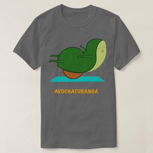 Yoga-Pose mit Avocado T-Shirt (Design vorne)