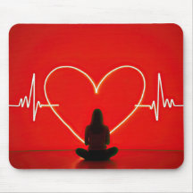 Yoga-Pose mit Herzschlagleinen