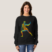 Yoga Pose Moderne Farben Sweatshirt (Vorne ganz)