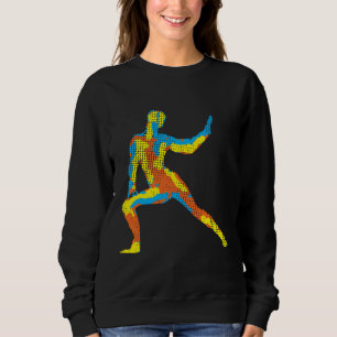 Yoga Pose Moderne Farben Sweatshirt