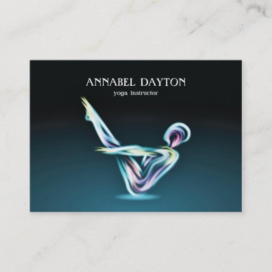 Yoga Pose Moderne Farben Visitenkarte (Vorderseite)