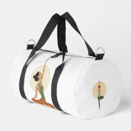 Yoga Pose Monoline Earthy Tones | Duffle Bag