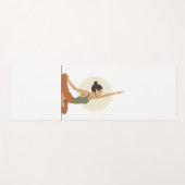 Yoga Pose Monoline Earthy Tones Yogamatte (Vorderseite (Horizontal))