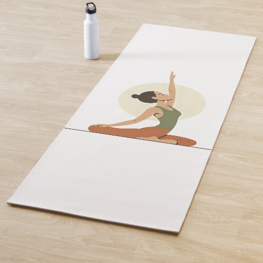 Yoga Pose Monoline Earthy Tones Yogamatte (Beispiel)