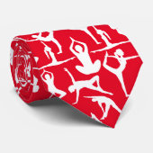 Yoga-Pose Muster 01.bx4.Red BG Krawatte (Gerollt)