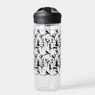 Yoga-Pose-Muster 01.w BG Trinkflasche