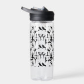 Yoga-Pose-Muster 01.w BG Trinkflasche (Rechts)