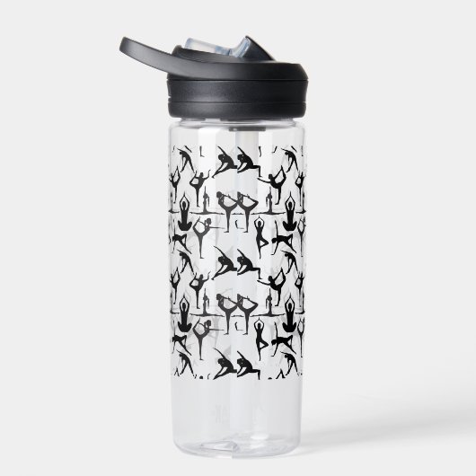 Yoga-Pose-Muster 01.w BG Trinkflasche (Rechts)