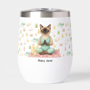 Yoga-Pose Namaste für siamesische Katzen-Liebhaber