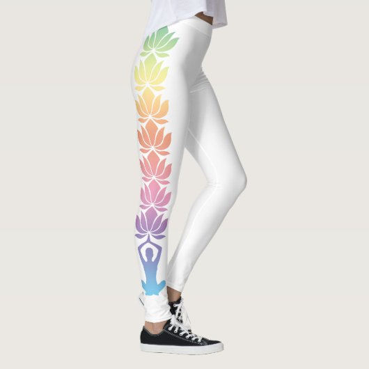Yoga-Pose Namaste Lotus-Blume Leggings (Rechts)