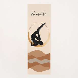 Yoga Pose Namaste Silhouette Goldmond Yogamatte