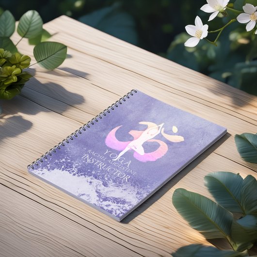 Yoga Pose Om Sign Notizblock