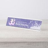 Yoga Pose Om Sign Schreibtischnamensplakette (Vorderseite )