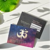 YOGA Pose OM Symbol Class Pass Treue Ernennung Terminkarte