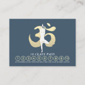 YOGA Pose OM Symbol Class Pass Treue Ernennung Terminkarte (Vorderseite)