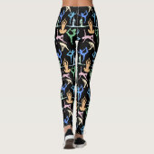 Yoga Pose Pastel Muster 01.bx4 Leggings (Rückseite)