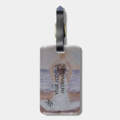 YOGA POSE PERSONALISIERT LUGGAGE TAG GEPÄCKANHÄNGER (Rückseite vertikal)