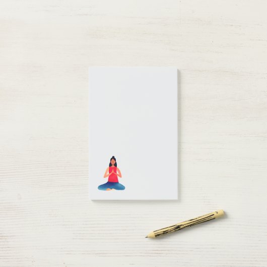 Yoga-Pose Post-it Klebezettel (Auf Schreibtisch)