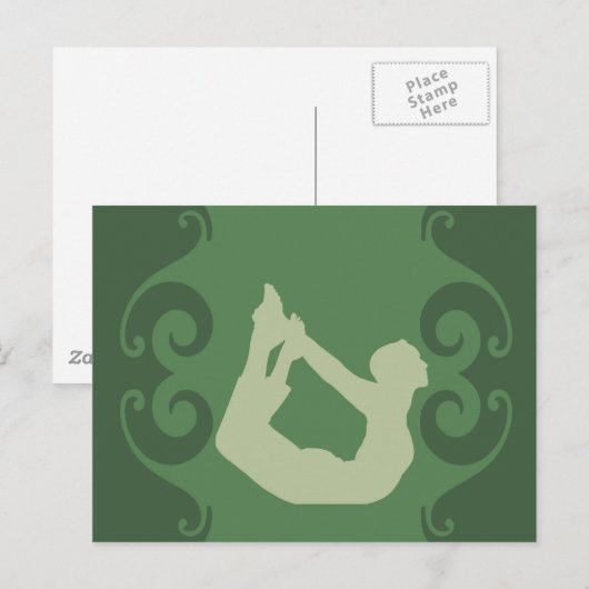 Yoga-Pose Postkarte (Vorne/Hinten)