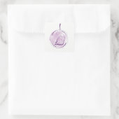 Yoga-Pose Quadratischer Aufkleber (Tasche)