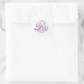 Yoga-Pose Quadratischer Aufkleber (Tasche)