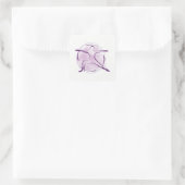Yoga-Pose Quadratischer Aufkleber (Tasche)