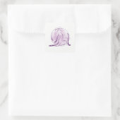 Yoga-Pose Quadratischer Aufkleber (Tasche)