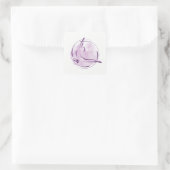 Yoga-Pose Quadratischer Aufkleber (Tasche)