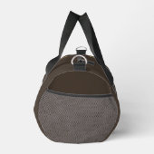 Yoga pose retro swirls name slogan taupe brown duffle bag (Rechts)