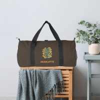 Yoga-Pose Retro-Swirls Name Taupe-Braun