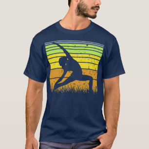 Yoga Pose Retro Vintag Sunset 22 T-Shirt