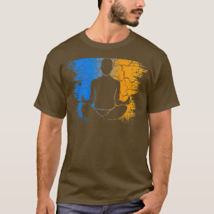 Yoga-Pose Retro Vintage Sonnenuntergang 7 T-Shirt