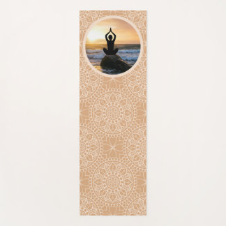 Yoga Pose Rocky Ocean Shore Gemustert Yogamatte