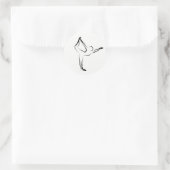 Yoga-Pose Runder Aufkleber (Tasche)