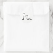 Yoga-Pose Runder Aufkleber (Tasche)