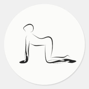 Yoga-Pose Runder Aufkleber
