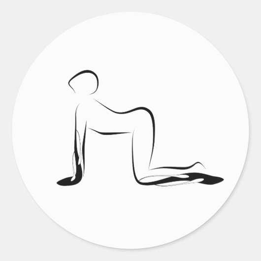 Yoga-Pose Runder Aufkleber (Vorderseite)