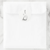 Yoga-Pose Runder Aufkleber (Tasche)