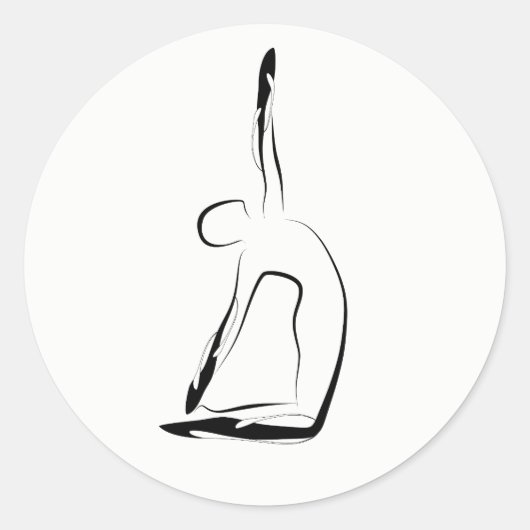 Yoga-Pose Runder Aufkleber (Vorderseite)