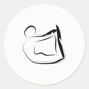 Yoga-Pose Runder Aufkleber