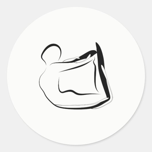 Yoga-Pose Runder Aufkleber (Vorderseite)