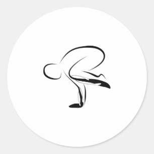 Yoga-Pose Runder Aufkleber