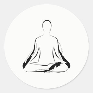 Yoga-Pose Runder Aufkleber