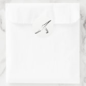 Yoga-Pose Runder Aufkleber (Tasche)