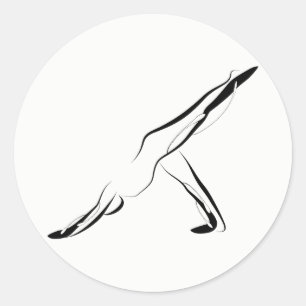 Yoga-Pose Runder Aufkleber