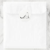 Yoga-Pose Runder Aufkleber (Tasche)