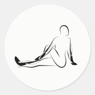 Yoga-Pose Runder Aufkleber
