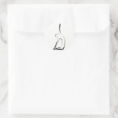 Yoga-Pose Runder Aufkleber (Tasche)